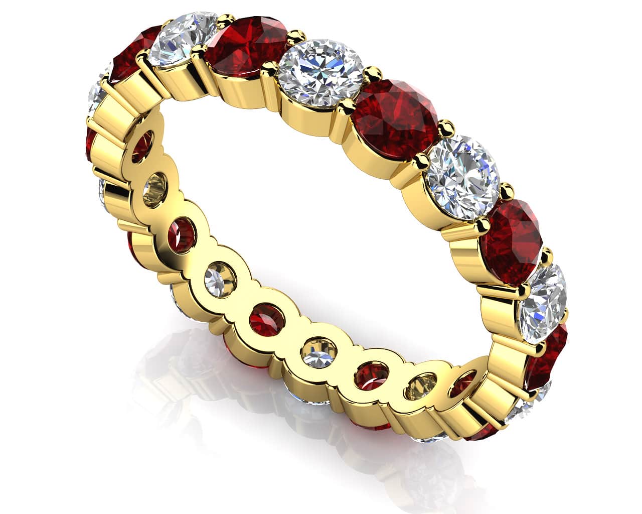 Eternally Yours Gemstone Eternity Band In 14K 18K Or Platinum
